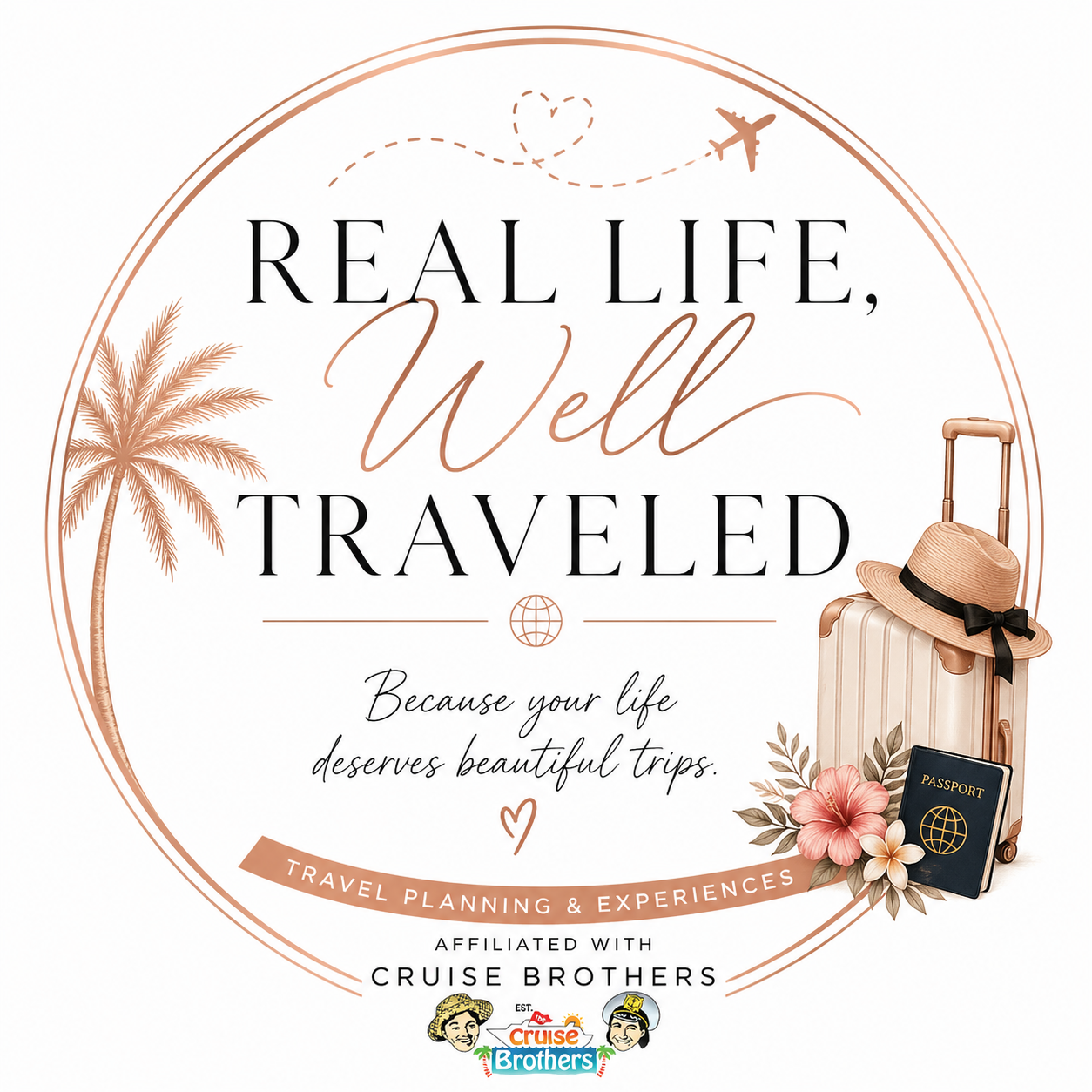 Real Life Well Traveled  logo